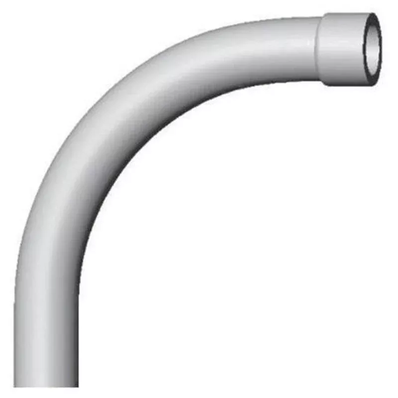 1/2" PVC 90° Elbow, Schedule 40, Gray, Bell End 12P90WBE