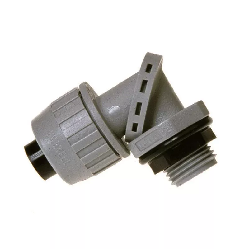 1″ Liquidtight 90° Connector – Swivel Lok. By Hubbell-Raco 4734