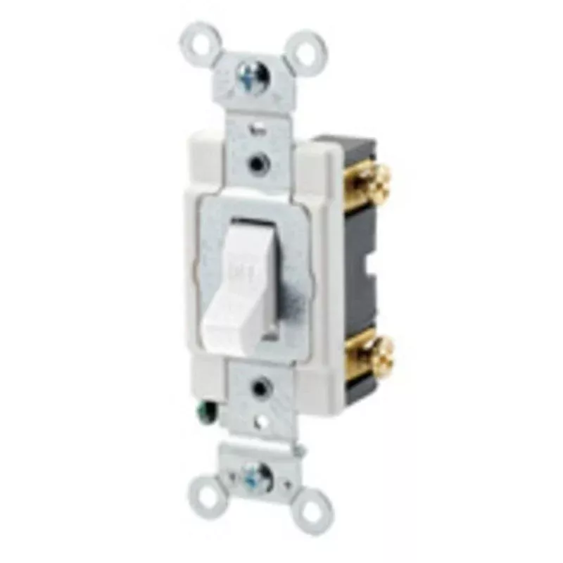 1-Pole Switch, 20 Amp, 120/277V, White, Back/Side Wired, Commercial By Leviton CSB1-20W