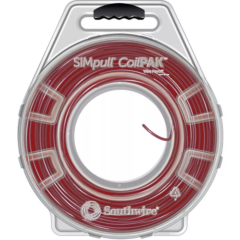 12 THHN/THWN-2 STR Copper, Red, 1000' CoilPak By Southwire 58019804