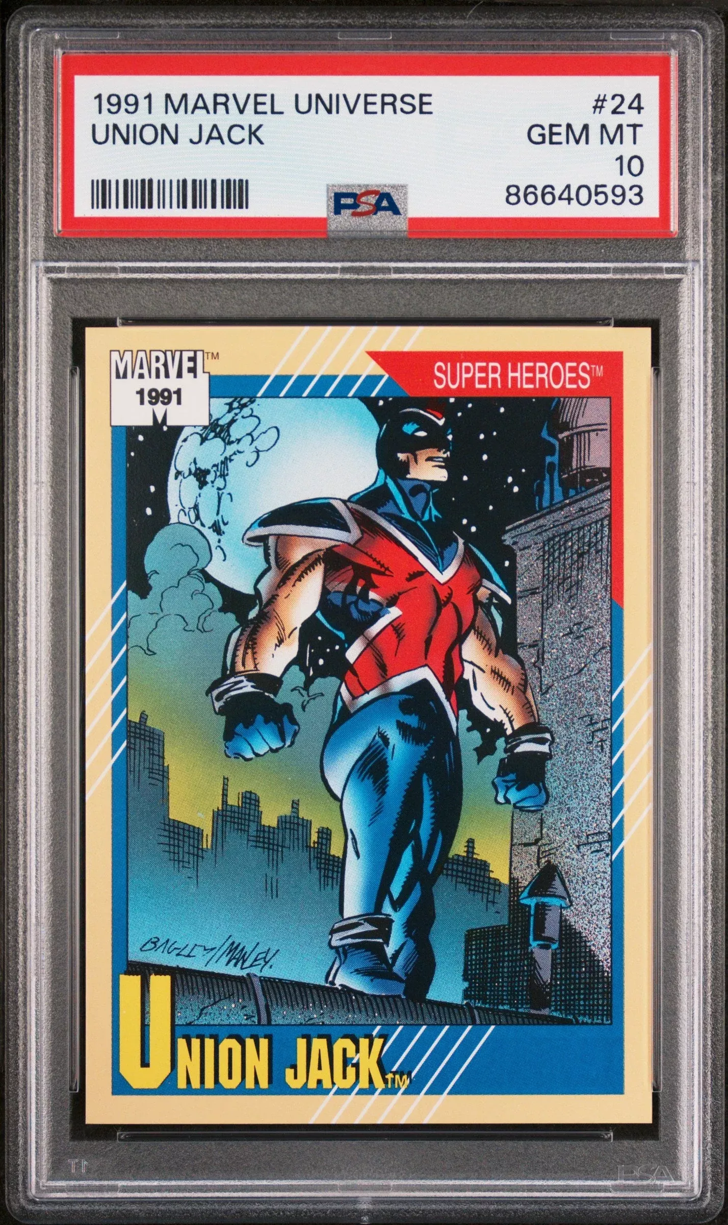 1991 MARVEL UNIVERSE UNION JACK#24 – PSA 10