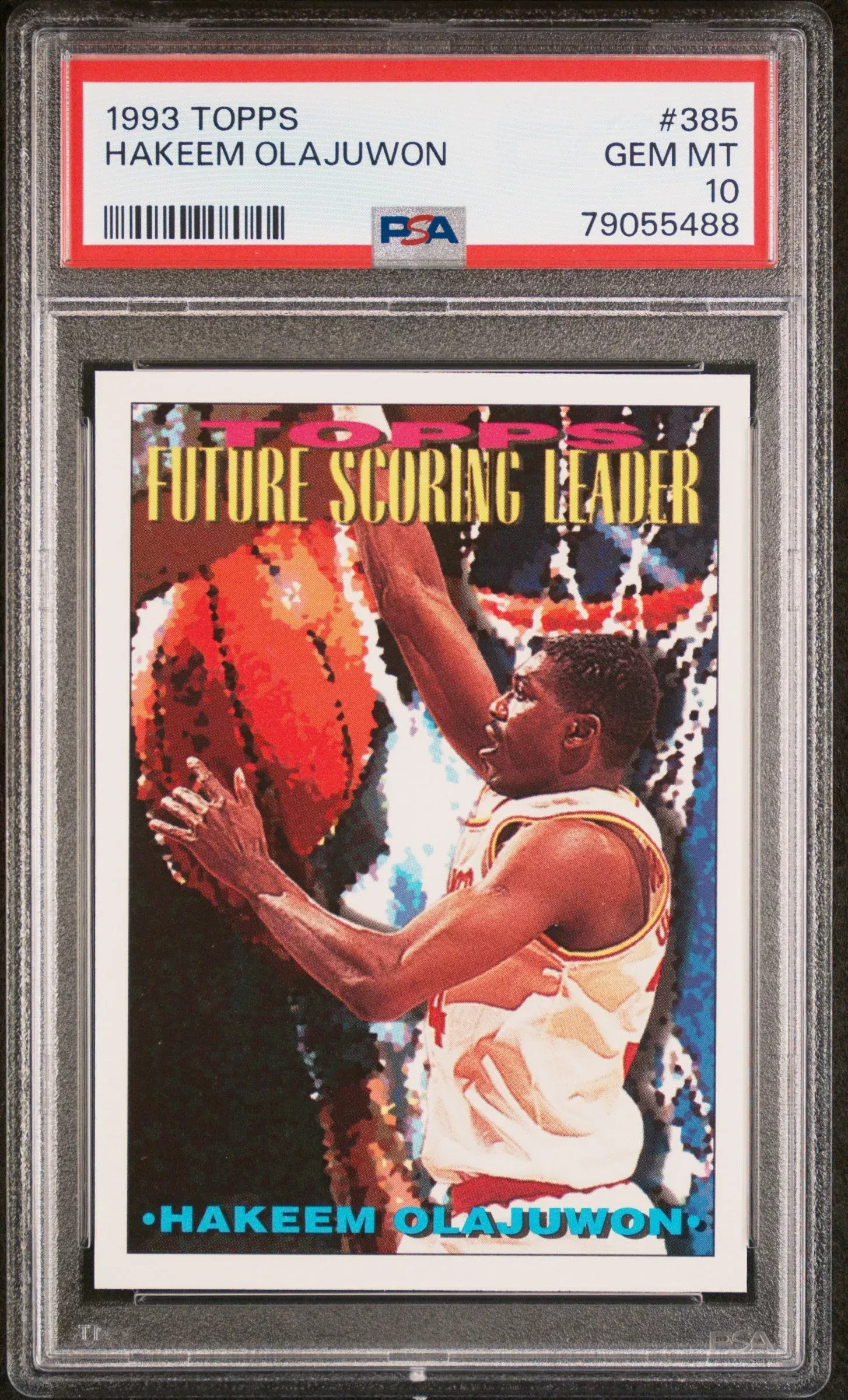 1993 TOPPS HAKEEM OLAJUWON #385 – PSA 10