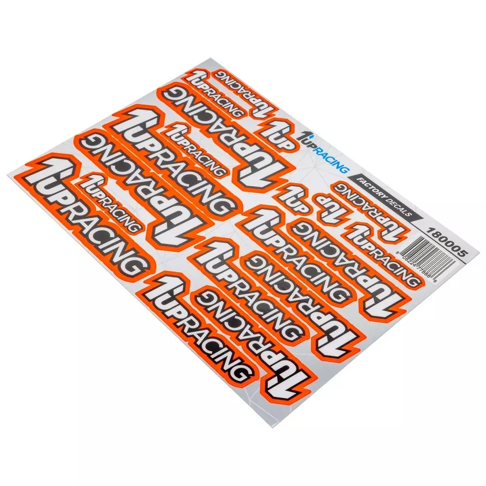 1up Racing Factory Pre-Cut Decals – Orange