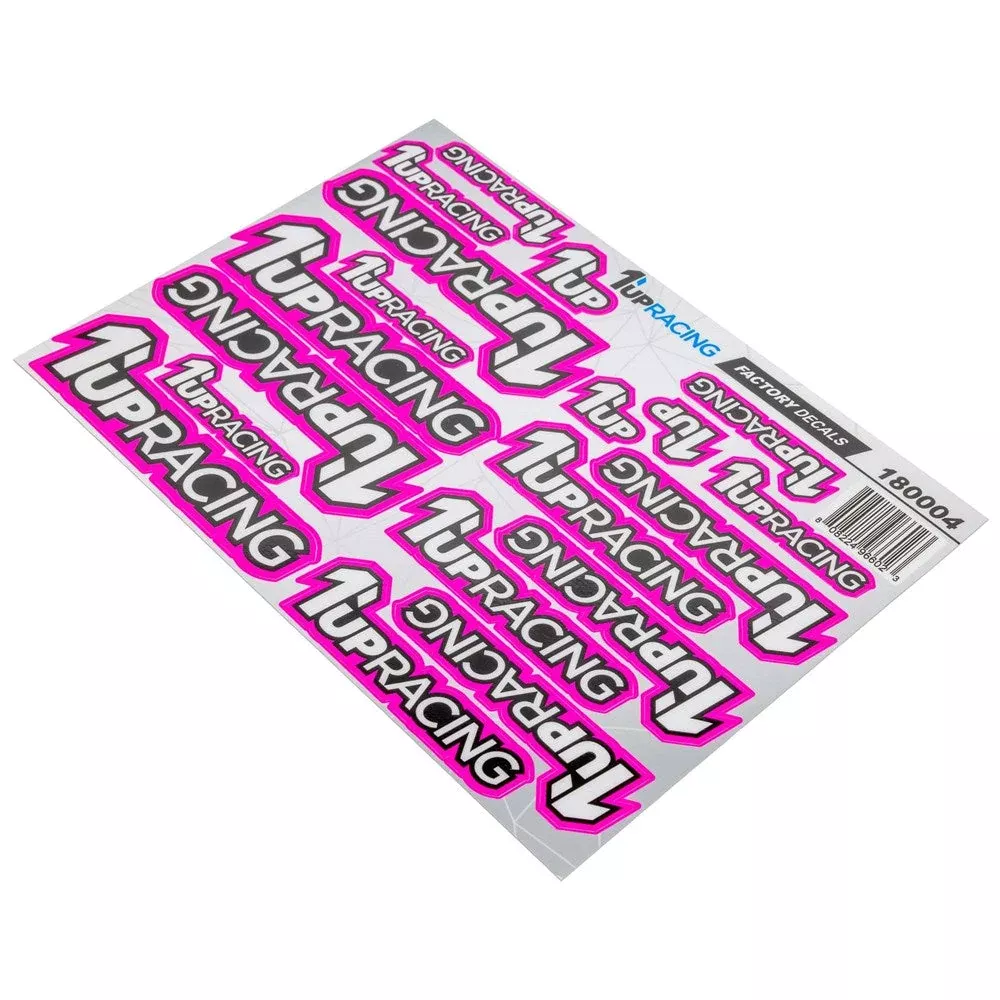 1up Racing Factory Pre-Cut Decals – Pink