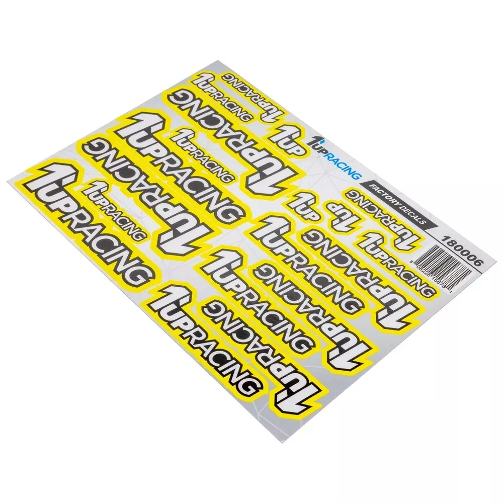 1up Racing Factory Pre-Cut Decals – Yellow