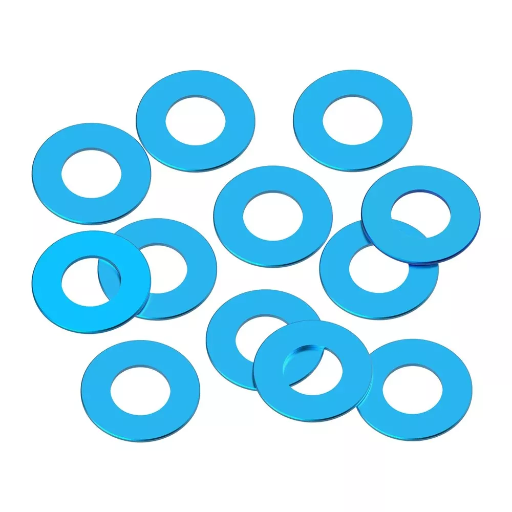 1up Racing Precision Aluminum Shims – 3x6x0.25mm – Bright Blue