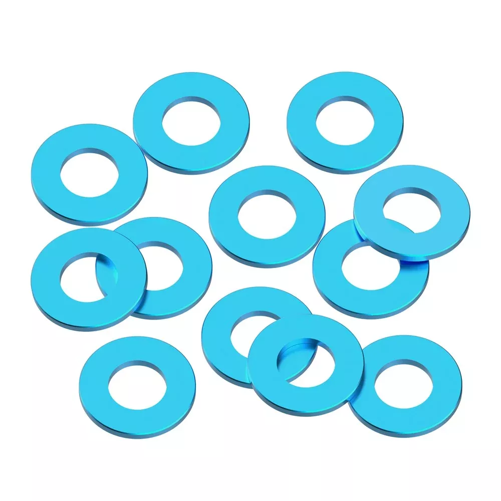 1up Racing Precision Aluminum Shims – 3x6x0.50mm – Bright Blue