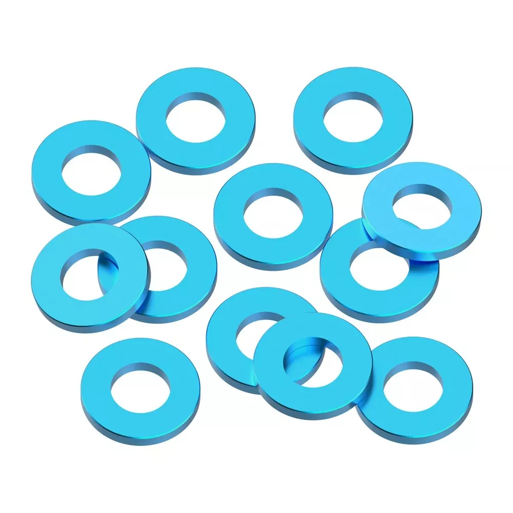 1up Racing Precision Aluminum Shims – 3x6x0.75mm – Bright Blue