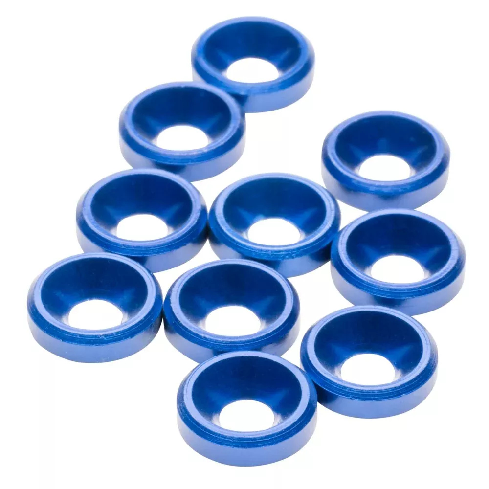 1up Racing Premium Aluminum Countersunk Washers – Dark Blue