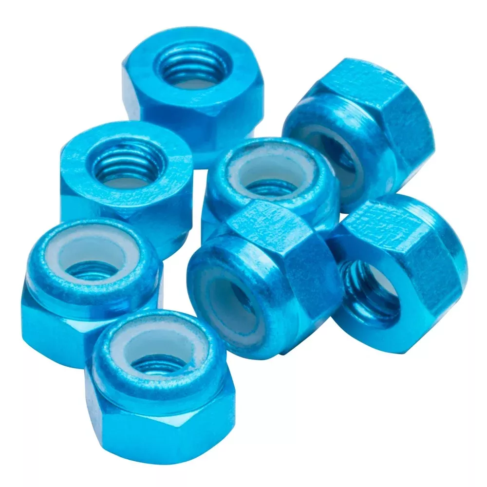 1up Racing Premium Aluminum Locknuts M3 – Bright Blue