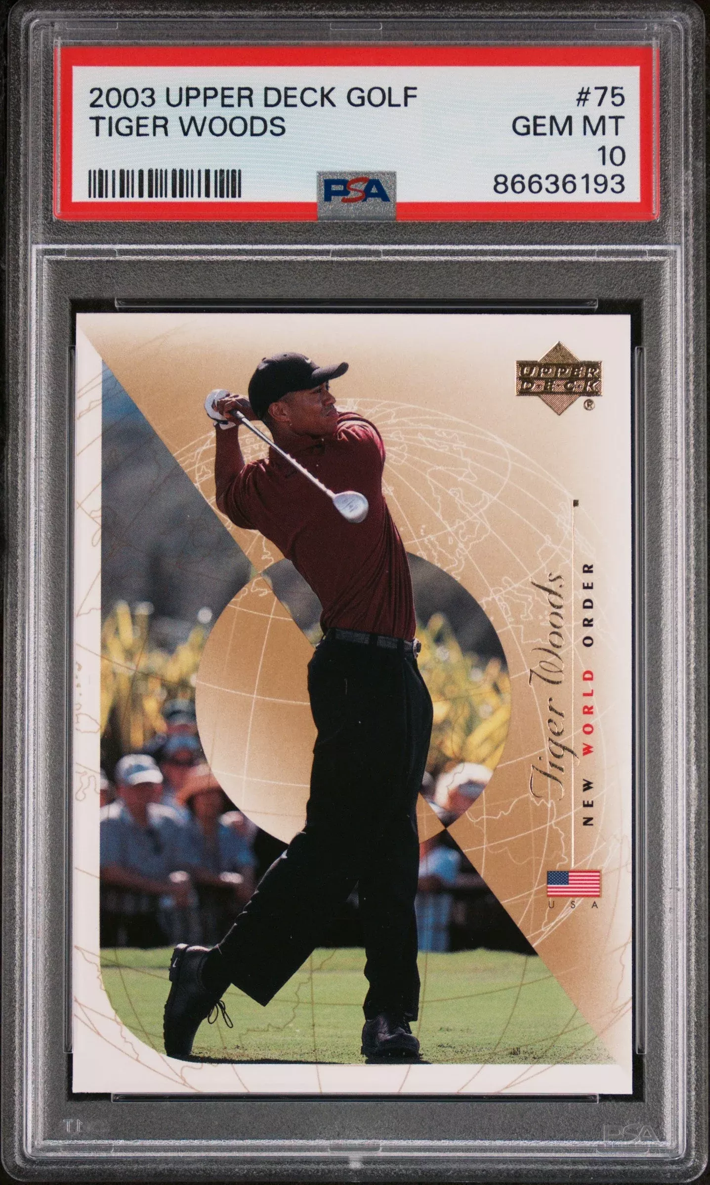2003 UPPER DECK GOLF TIGER WOODS#75 - PSA 10