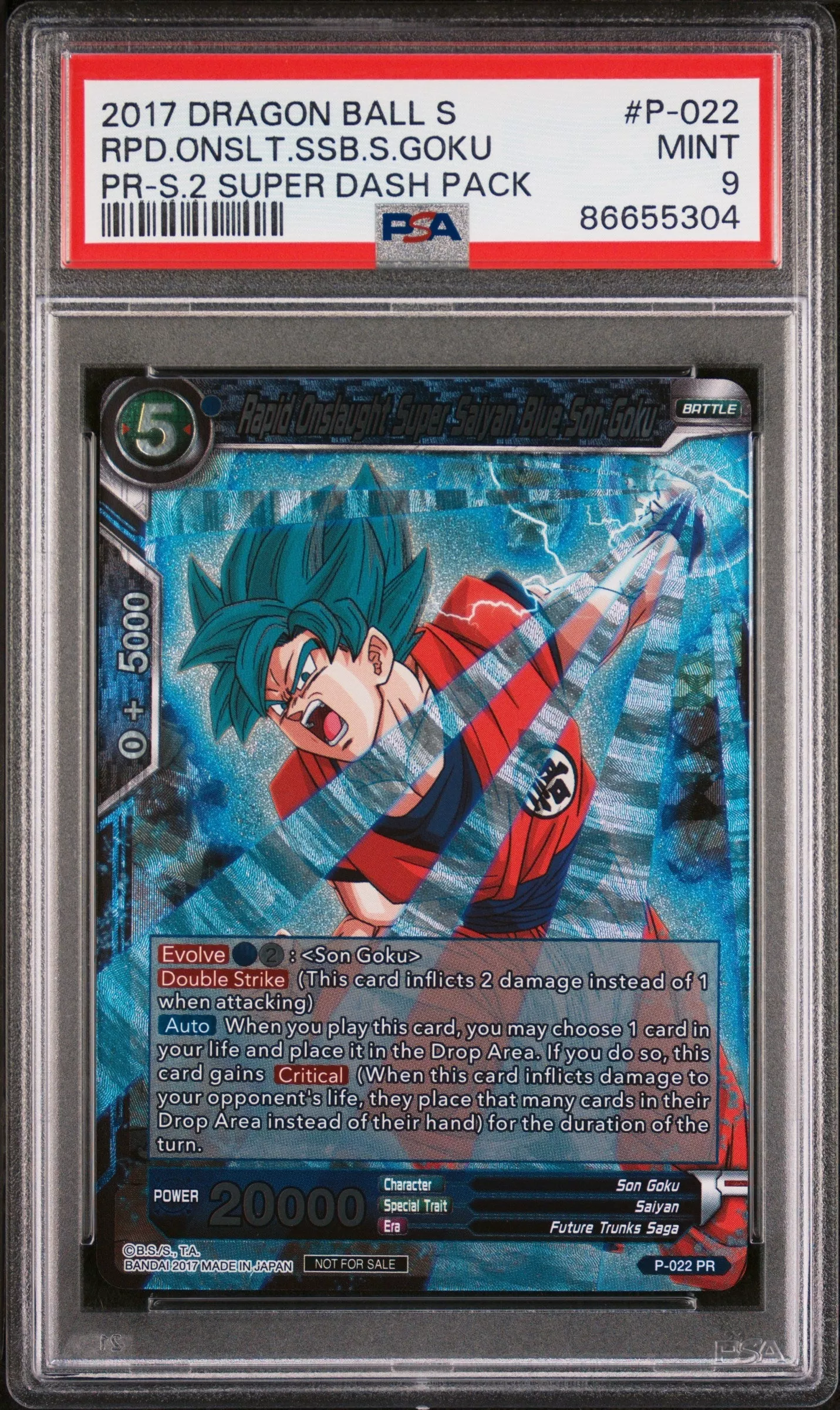 2017 DRAGON BALL SUPER RPD.ONSLT.SSB.S.GOKU #P-022 - PSA 9