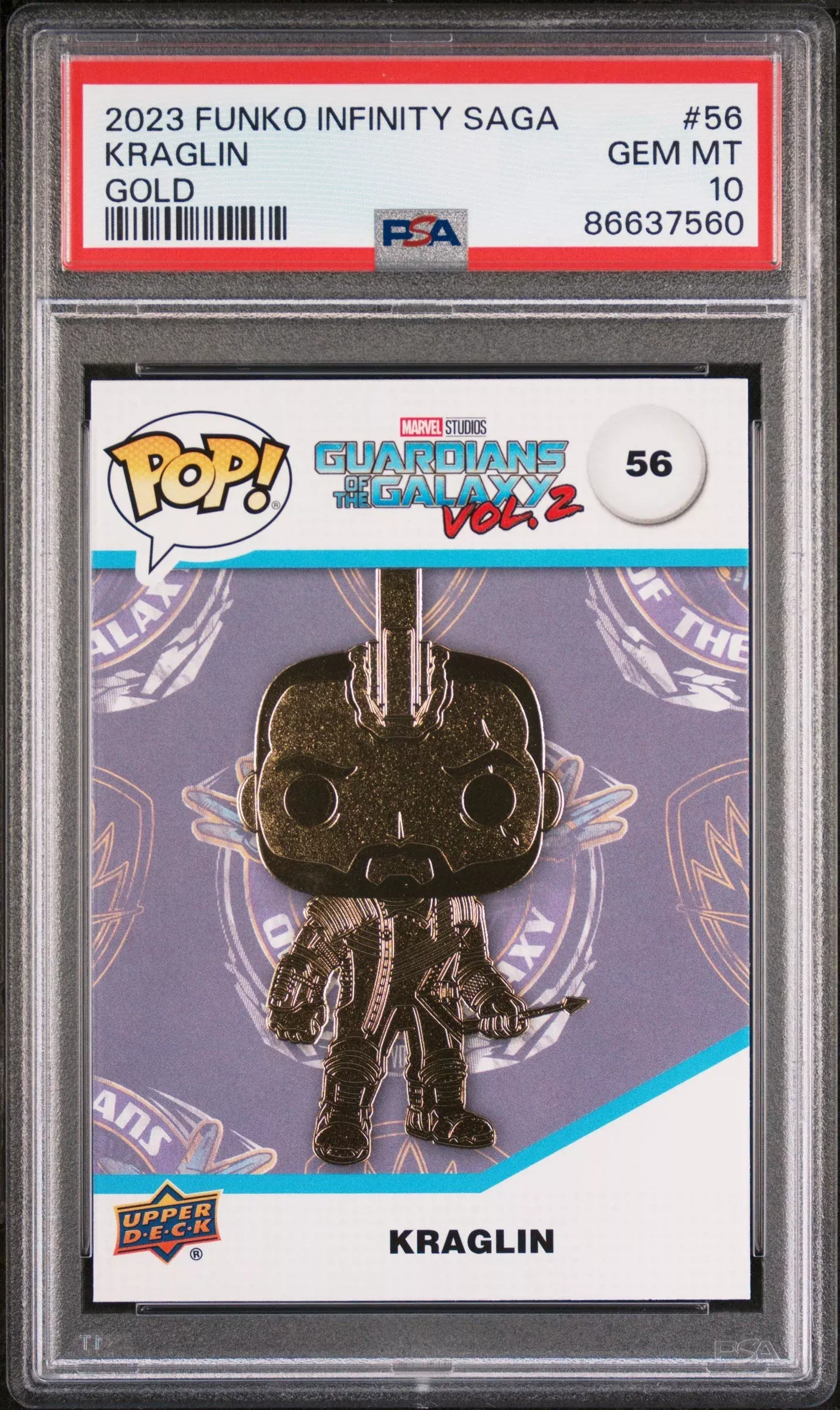 2023 UPPER DECK FUNKO POP MARVELKRAGLIN GOLD #56PSA 10