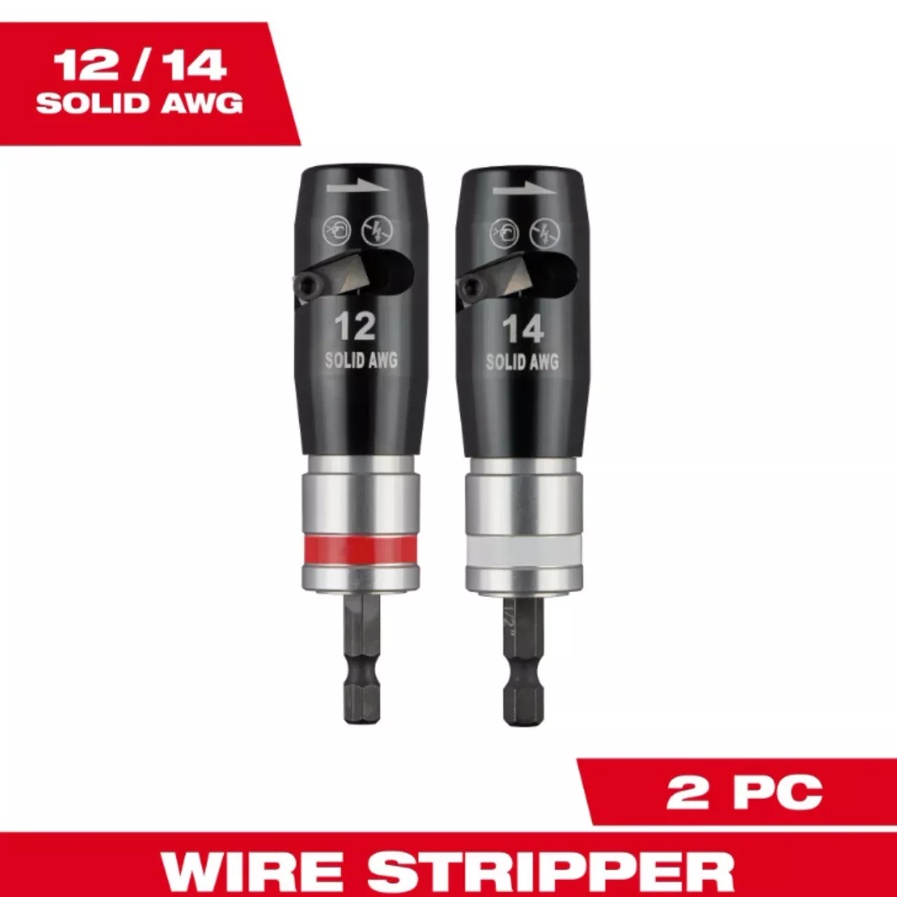 2PC Solid Wire Stripper Set By Milwaukee 48-32-6405