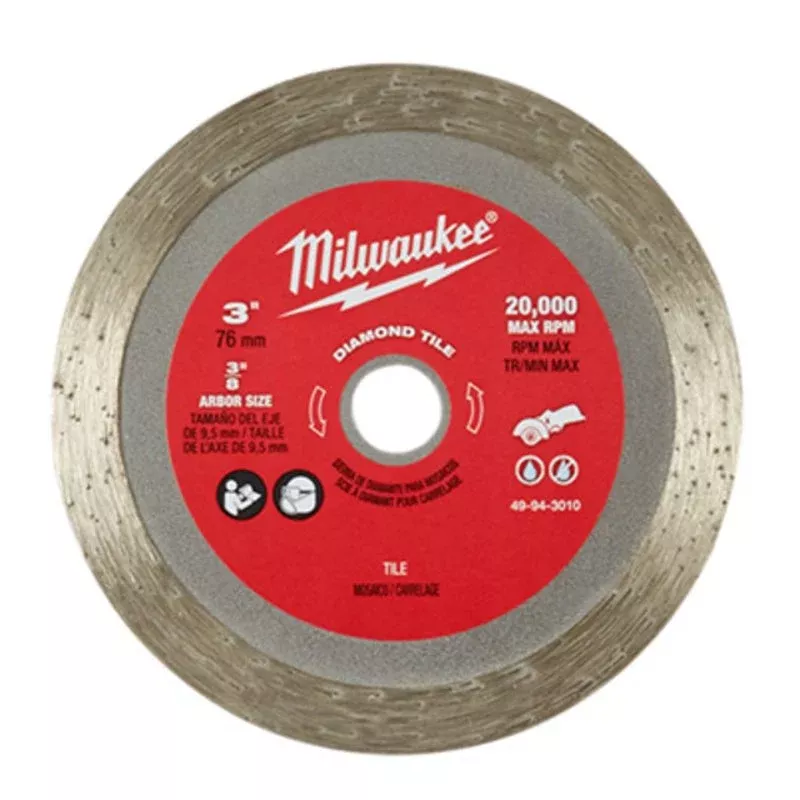 3" Diamond Tile Blade By Milwaukee 49-94-3010