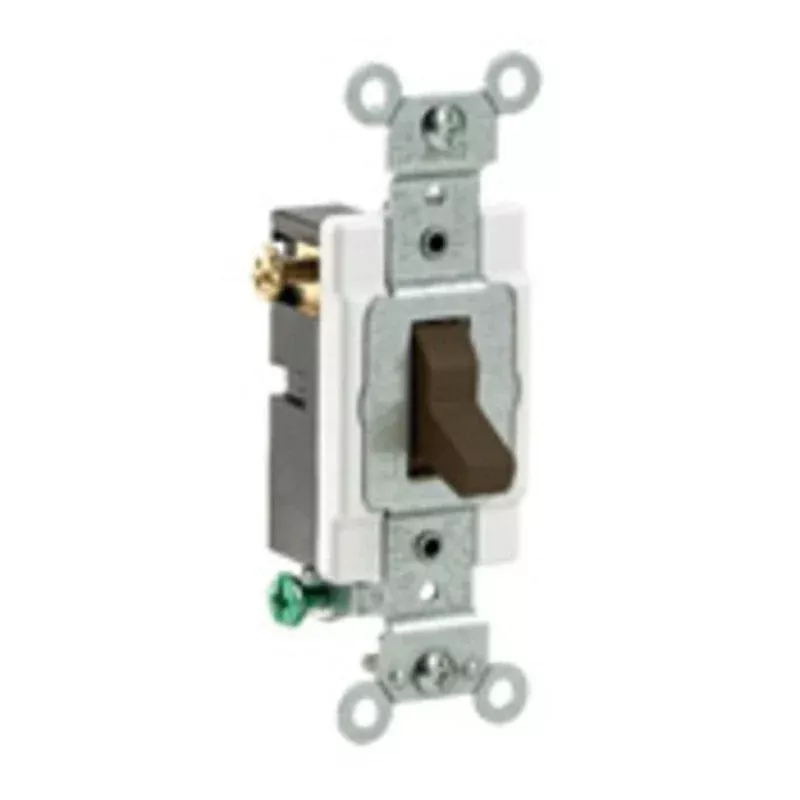 3-Way Switch, 15 Amp, 120/277V, Brown, Side Wired, Commercial Grade By Leviton CS315-2