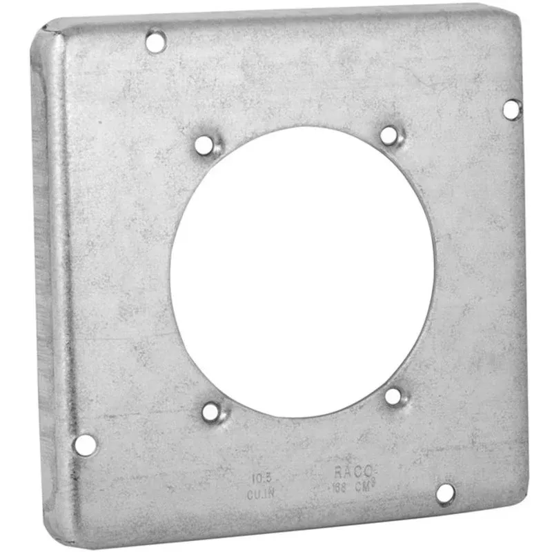 4-11/16" Square Exposed Work Cover, (1) 30 - 60A Single Receptacle By Hubbell-Raco 888