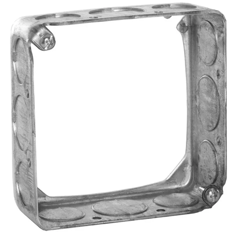 4″ Square Extension Ring, 1-1/2″ Deep, Drawn, Metallic By Appleton 4SE12