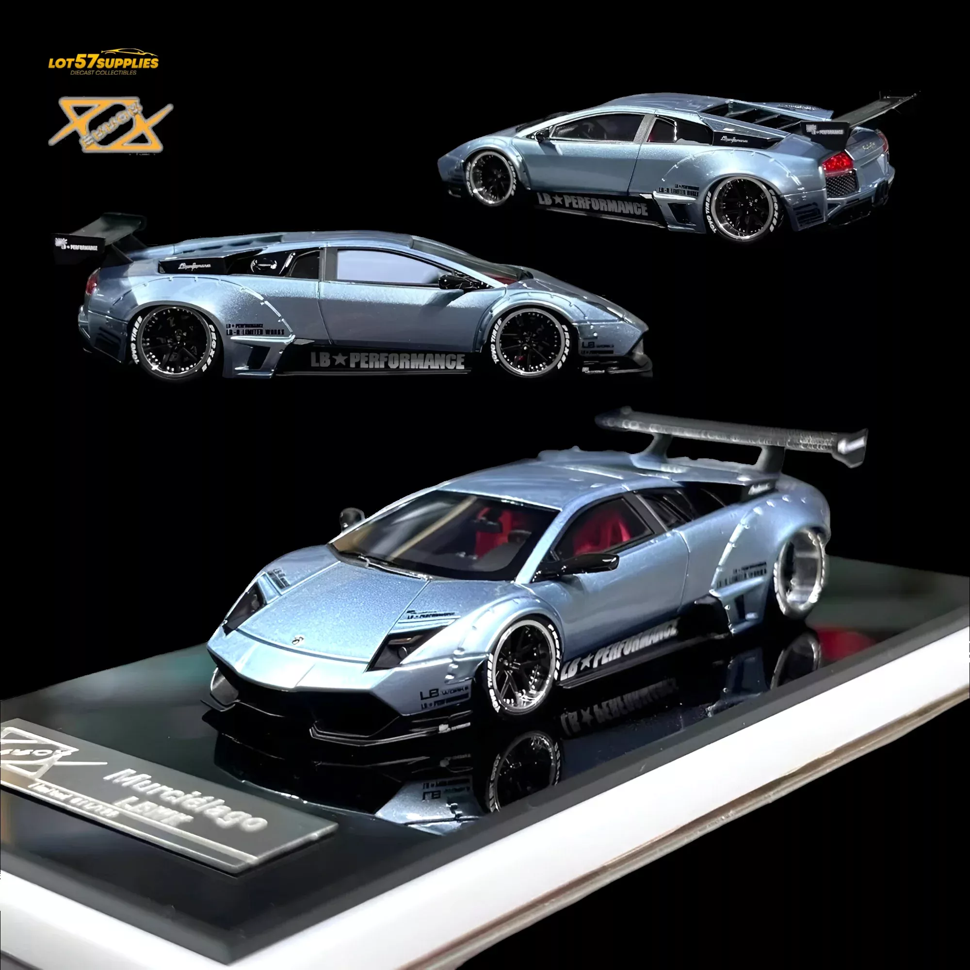 404ERROR Lamborghini Murcielago LBWK Ice Blue 1:64