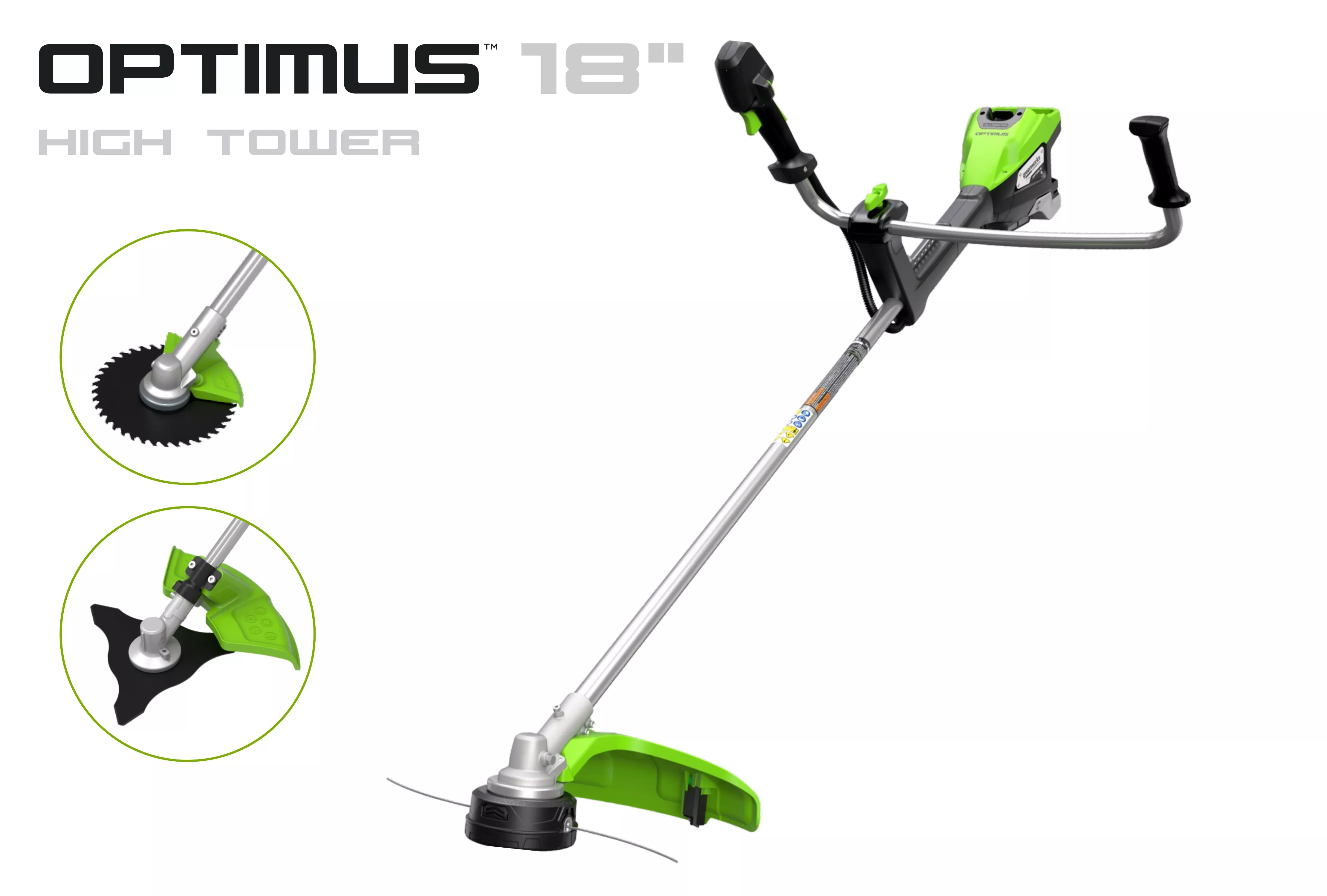 82V OPTIMUS 2.0kW 18" String Trimmer Brush Cutter | TB201H