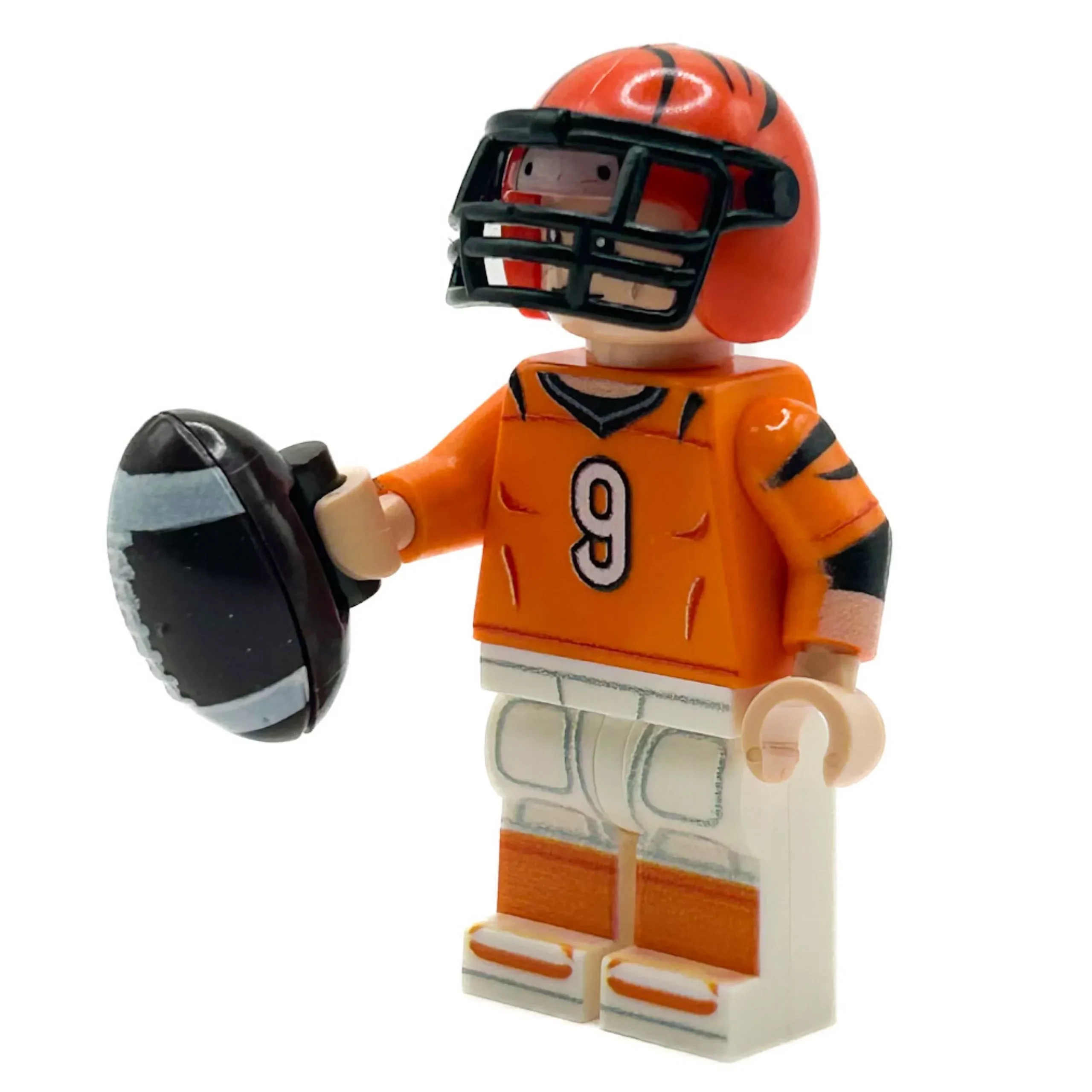 #9 QB Bengals Football Player Minifig – B3 Customs