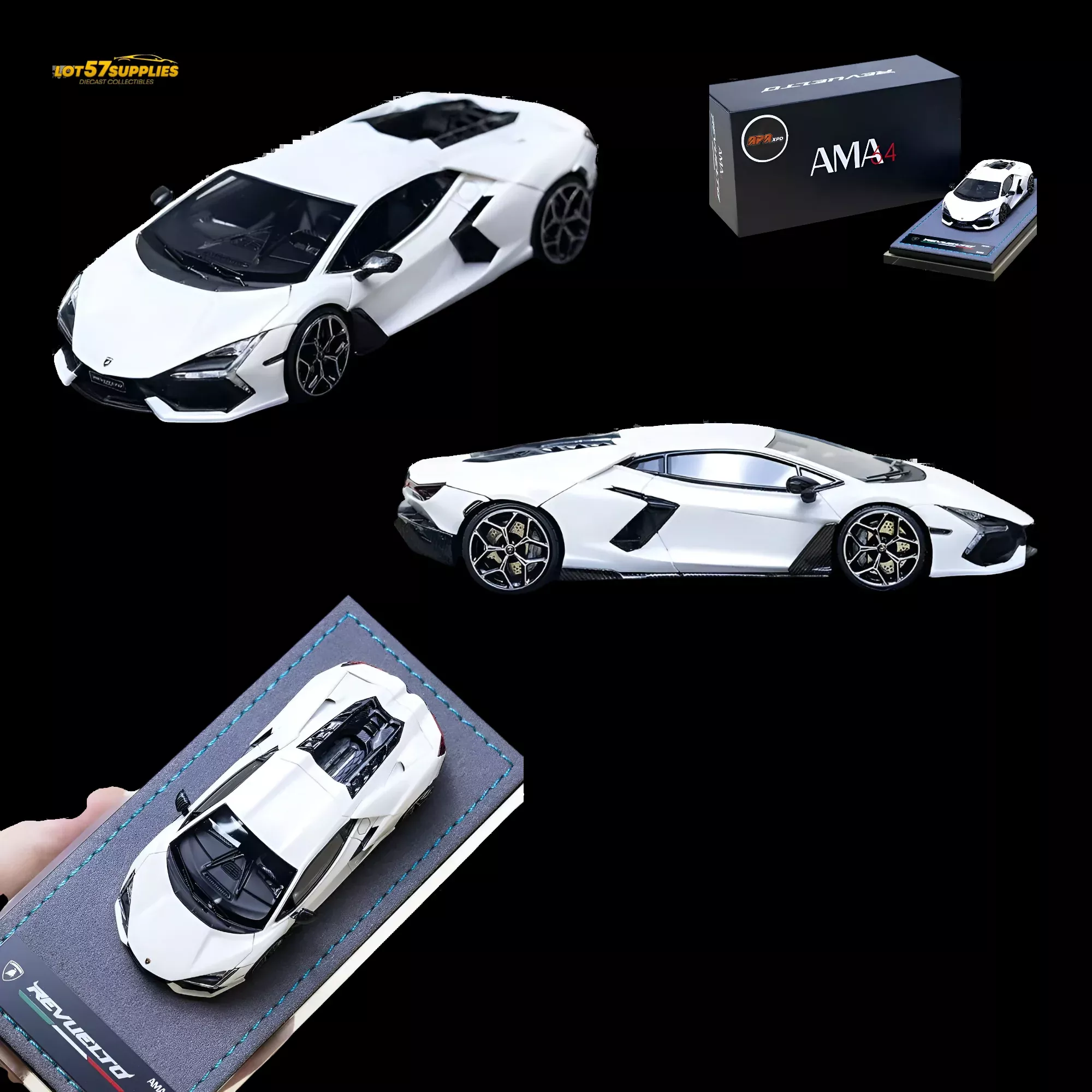 Ama64 Lamborghini Revuelto LB744 White 1:64
