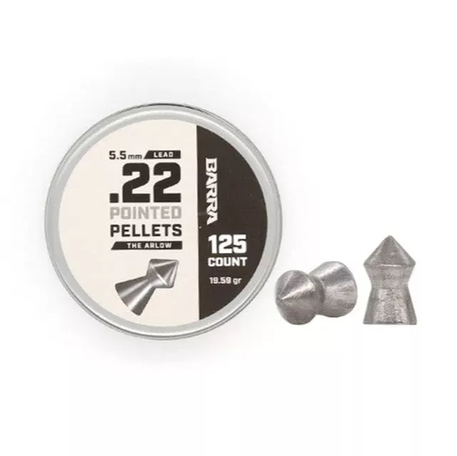 Arlow Pointed Tip .22 Caliber Pellets – 125 Count
