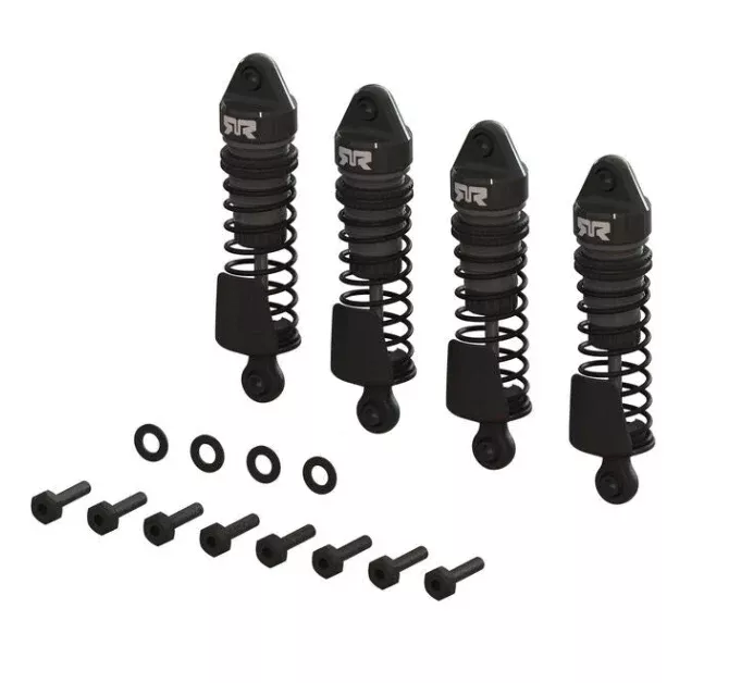 ARRMA – ARA-1560 Aluminum Shock Set, 58mm Length, 2000cSt Oil (4) Gunmetal: GROM