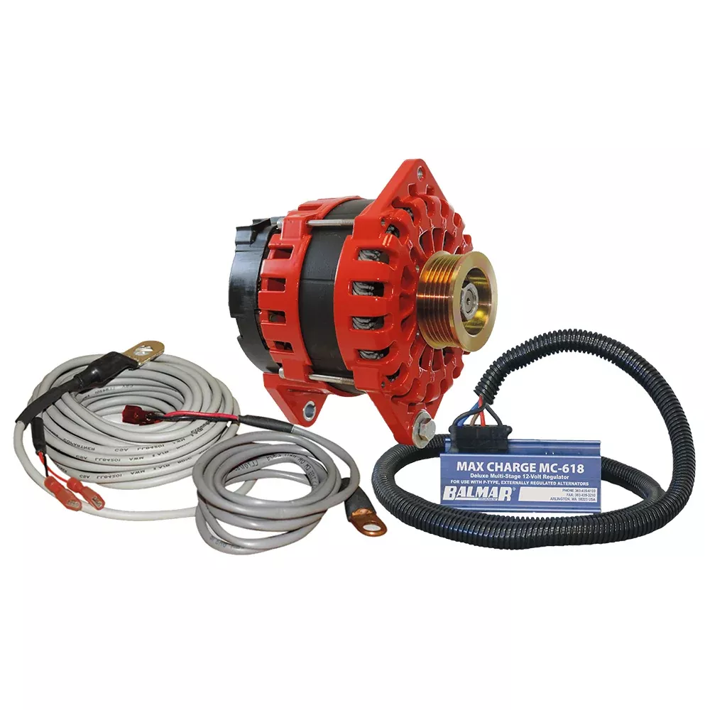 Balmar Alternator 170 AMP 12V 4″ Dual Foot Saddle K6 Pulley [XT-DF4-170-K6]