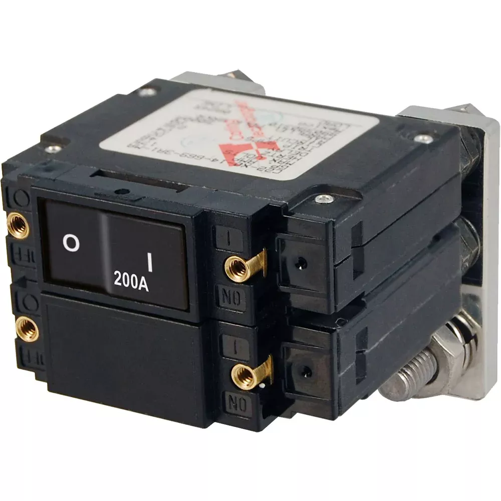 Blue Sea 7476 C – Series Flat Circuit Breaker, Single and Double Pole-200 Amp [7476]