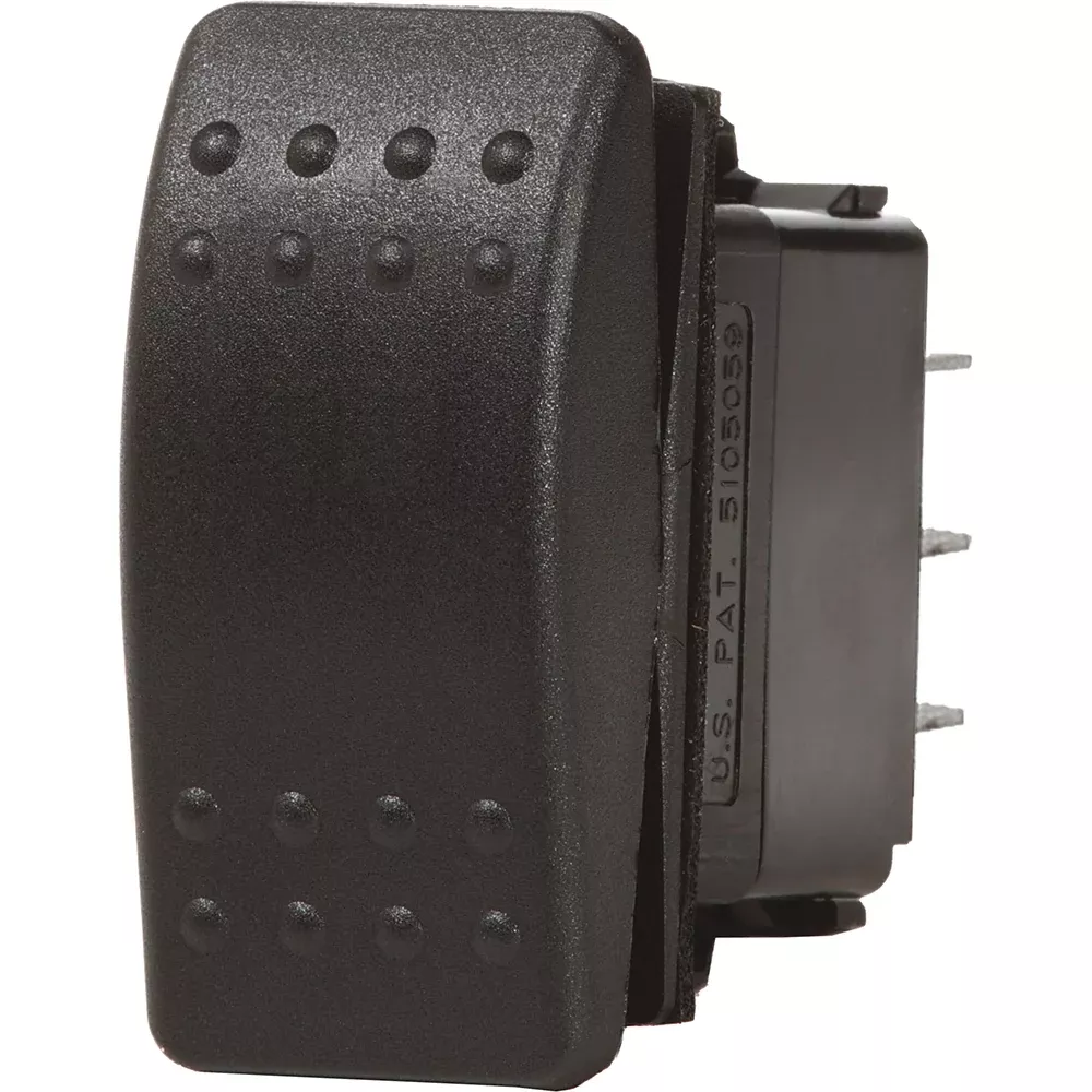 Blue Sea 7935 Contura II Switch DPST Black – OFF-(ON) [7935]