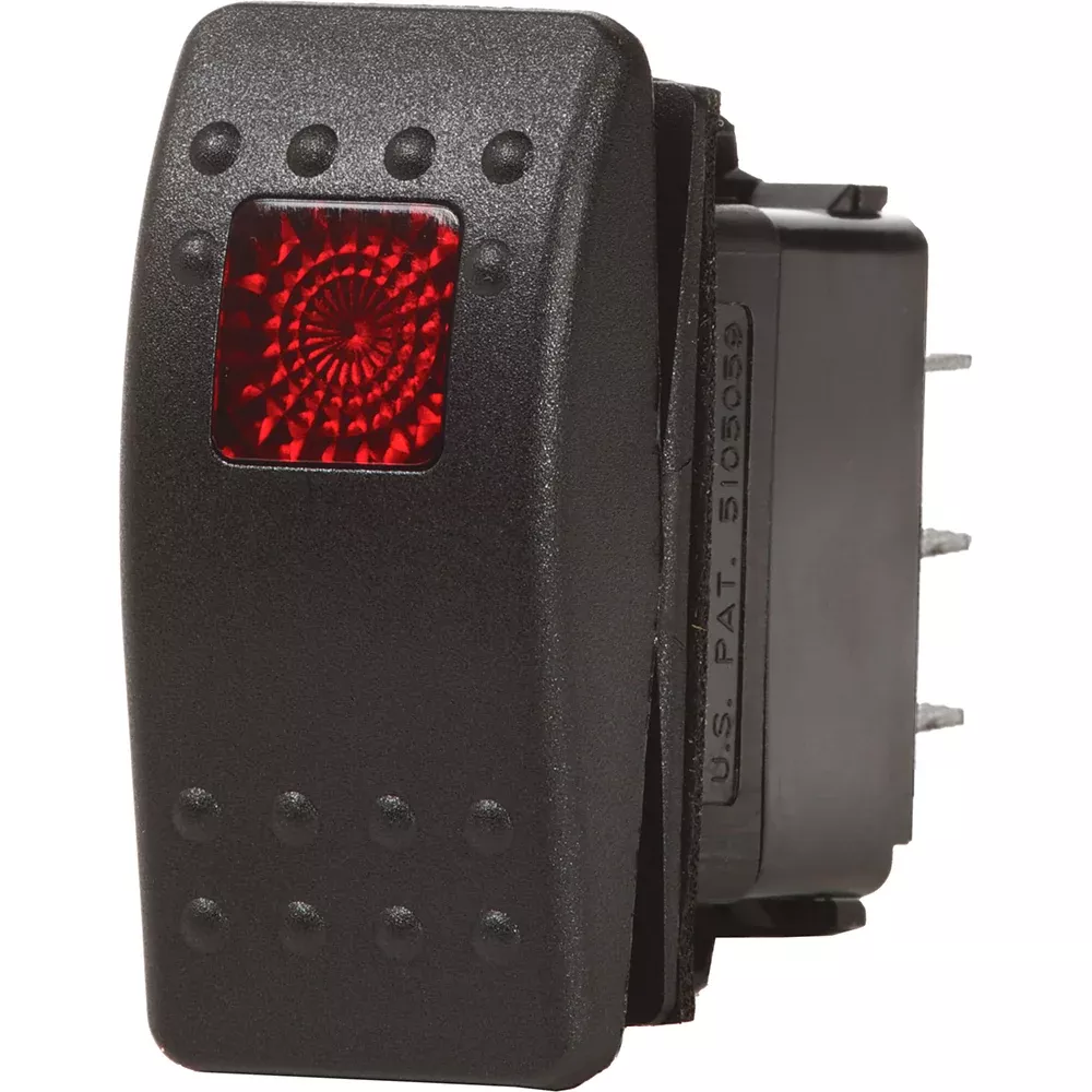 Blue Sea 7937 Contura II Switch DPDT Black – (ON)-OFF-ON [7937]