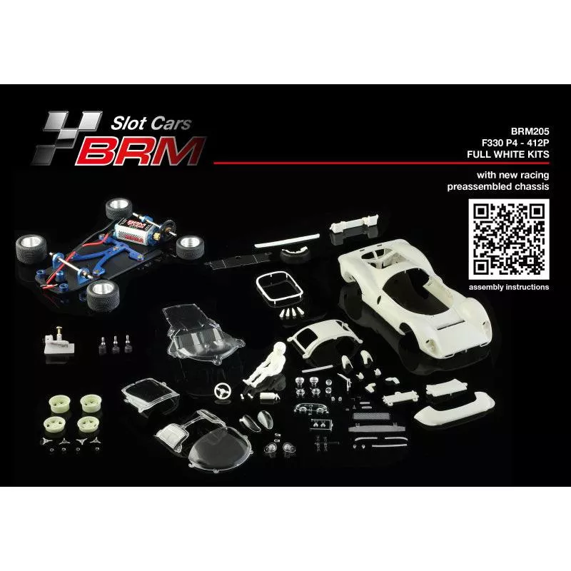 BRM Ferrari 330 P4 White Kit Unpainted 1/24 Slot Car BRM205