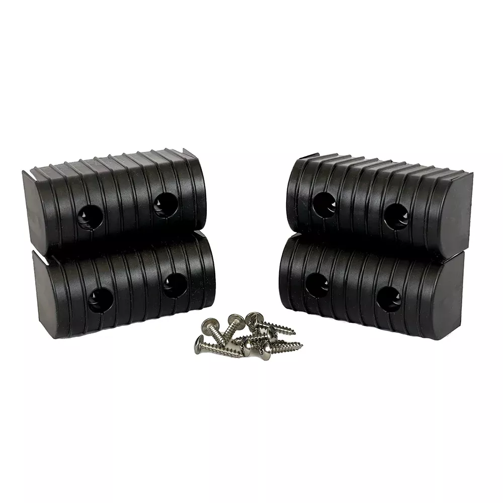 Caliber BunkWrap End Cap 2×4″ Black Accessory Kit w/Stainless Steel Hardware *4-Pack [23051-BK]