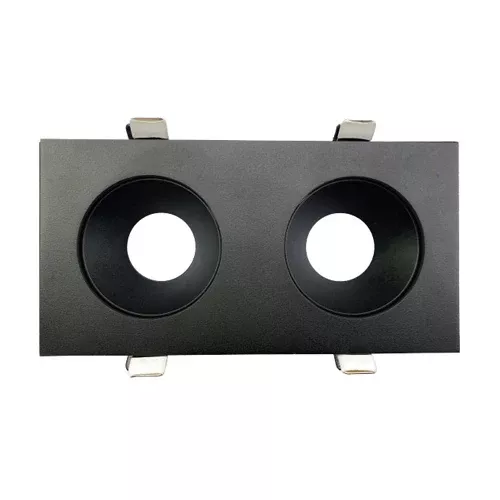 Canolight CL-DL3-3R-D-BL, 3'' Double Round Frame With Trim For DL3 Series, Black