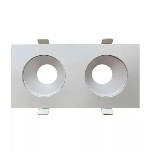 Canolight CL-DL3-3R-D-WH, 3'' Double Round Frame With Trim For DL3 Series, White