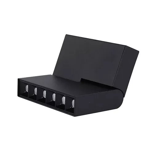 Canolight CL-fold06-3000-BL, Fold06 Standard Magnetic Light Head, 24VDC, 8W, 733 Lumens, 3000K Soft White, 12 Deg. Beam, Dimmable, Black