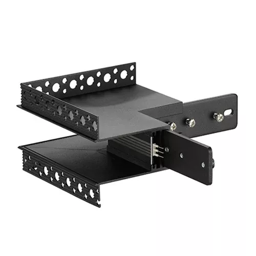 Canolight CL-TrackR-L-Outer-BL, Recessed Standard Magnet Track Accessory, Outer Corner, Black