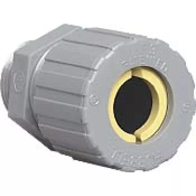 Cord Connector, Straight, 1/2″, Cord Range: 0.375″ to 0.5″, Nylon By Hubbell-Killark ZS108CR