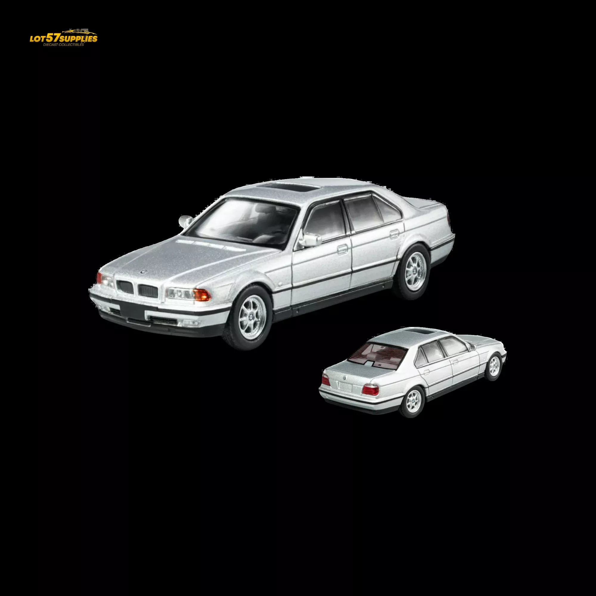DCM BMW E38 740iL 7-Series in Silver 1:64