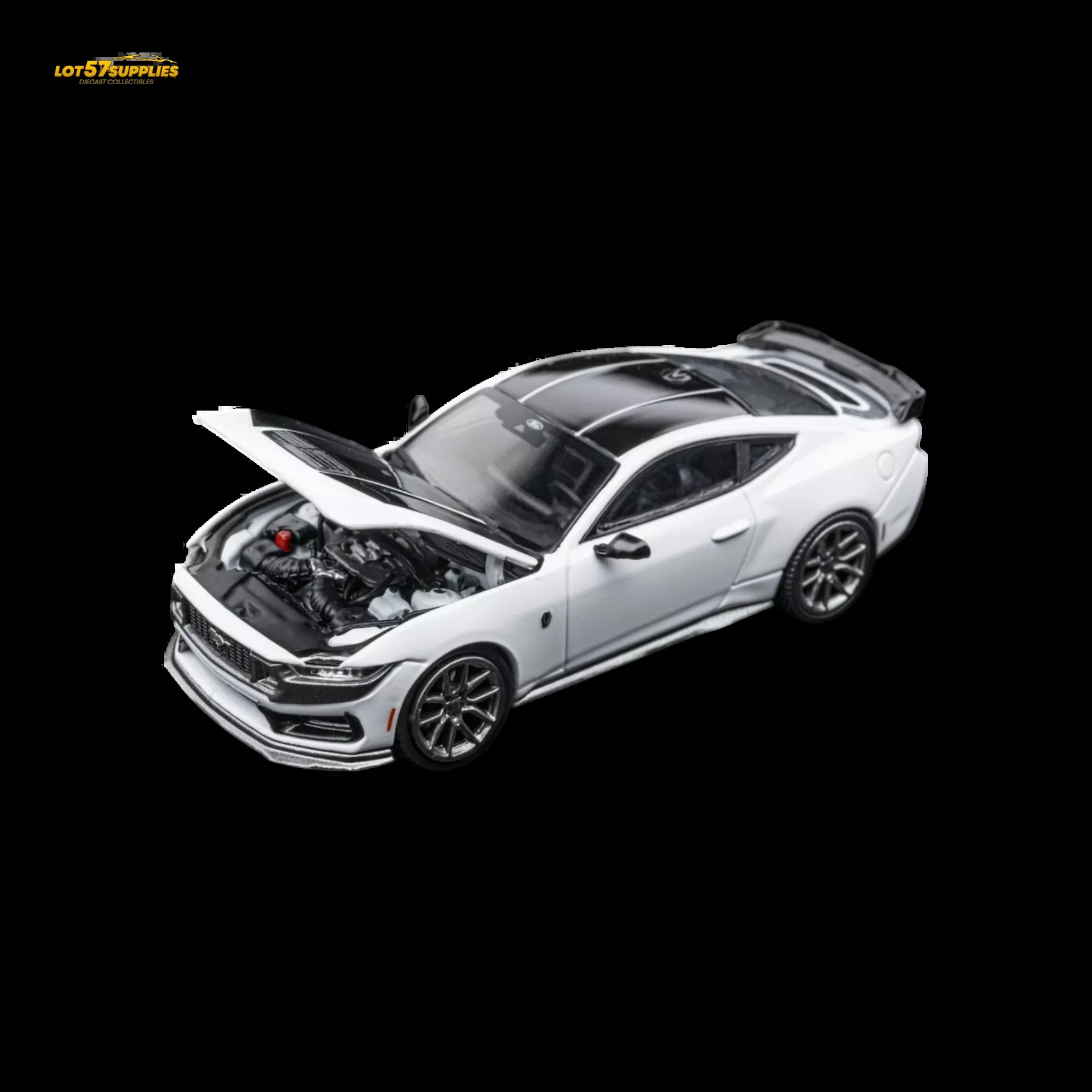 DCM Mustang Dark Horse Crystal White 1:64