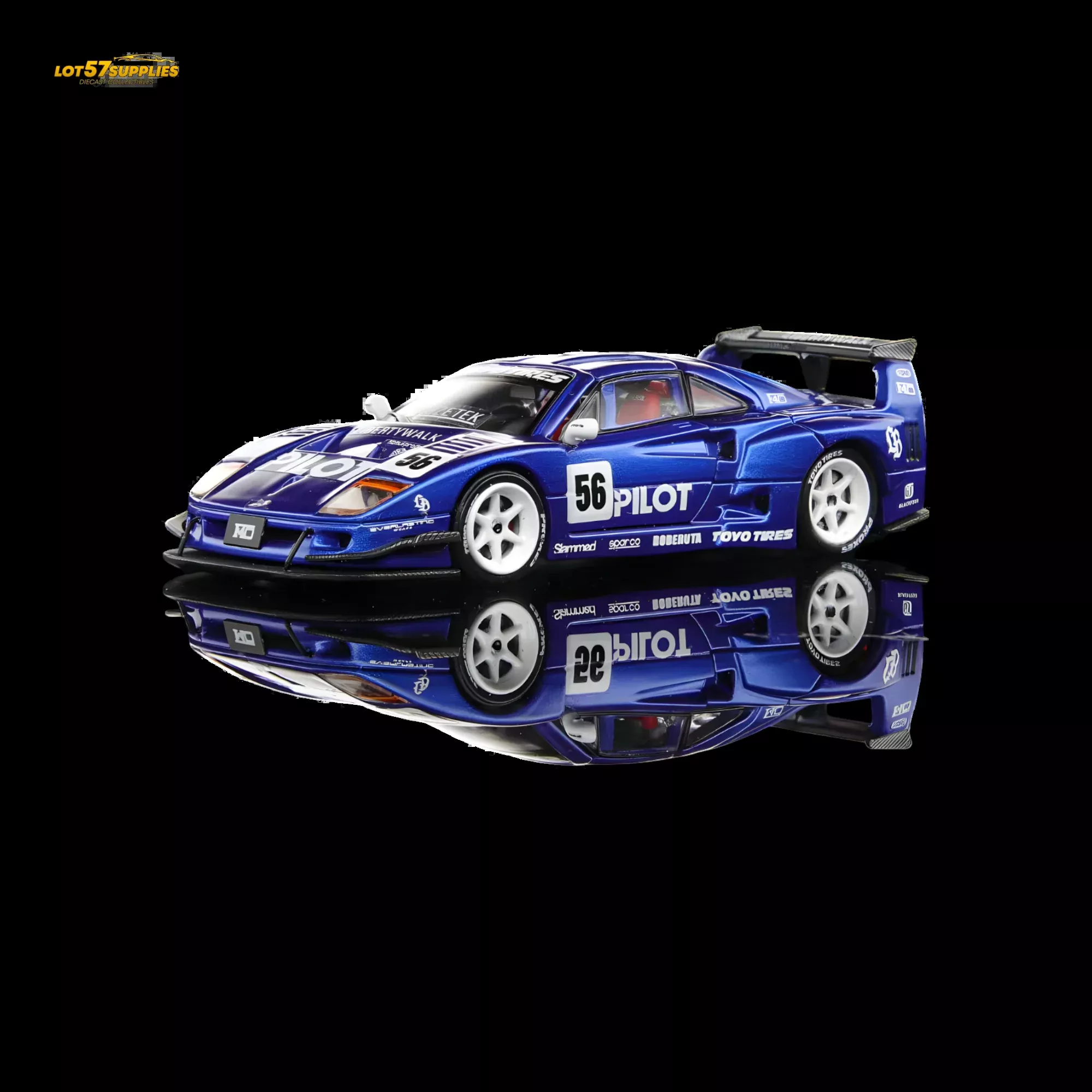 DEMON KING Auto Ferrari F40 LB-Works Wide-Body PILOT Livery 1:64