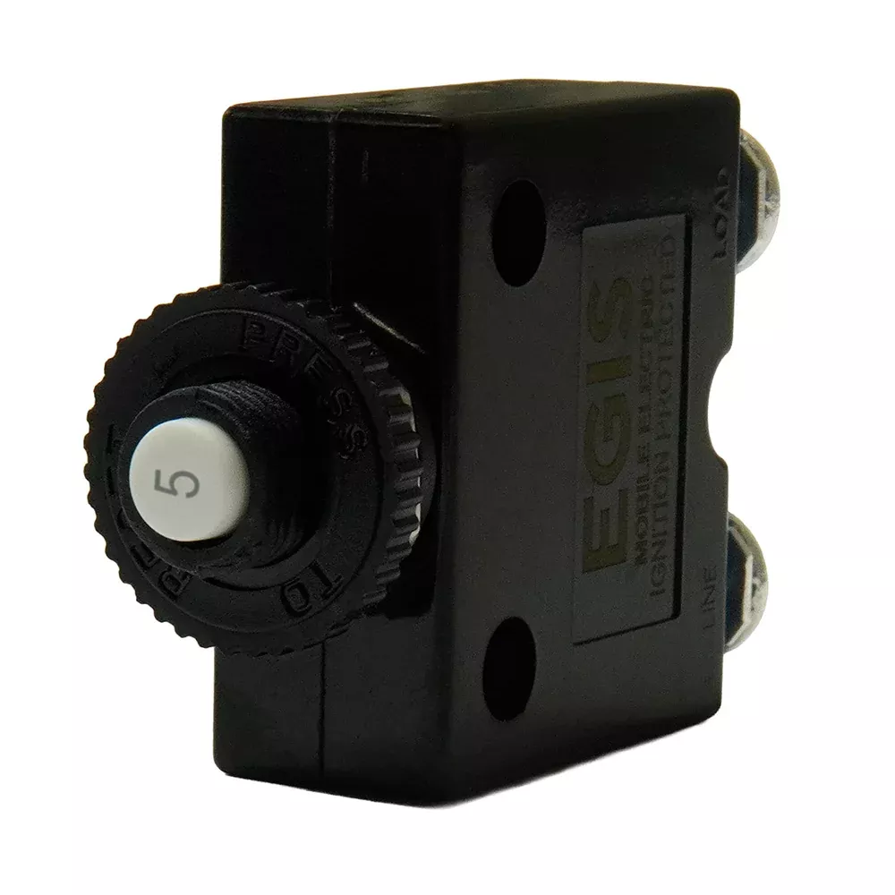 Egis 5A Push Button Panel Mount Circuit Breaker – Screw Terminals [4710-05]
