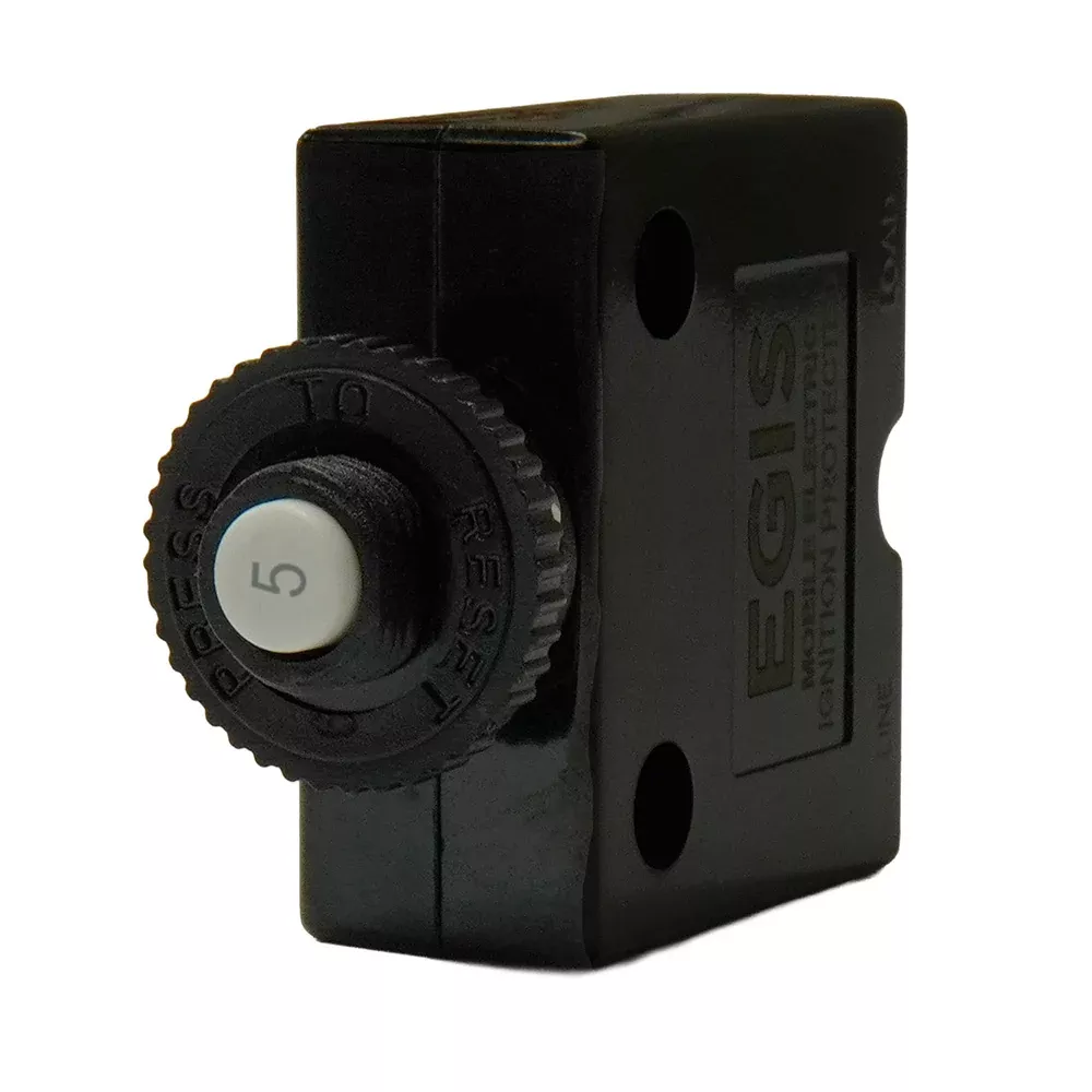 Egis 5A Push Button Panel Mount Circuit Breaker – Spade Terminal [4711-05]