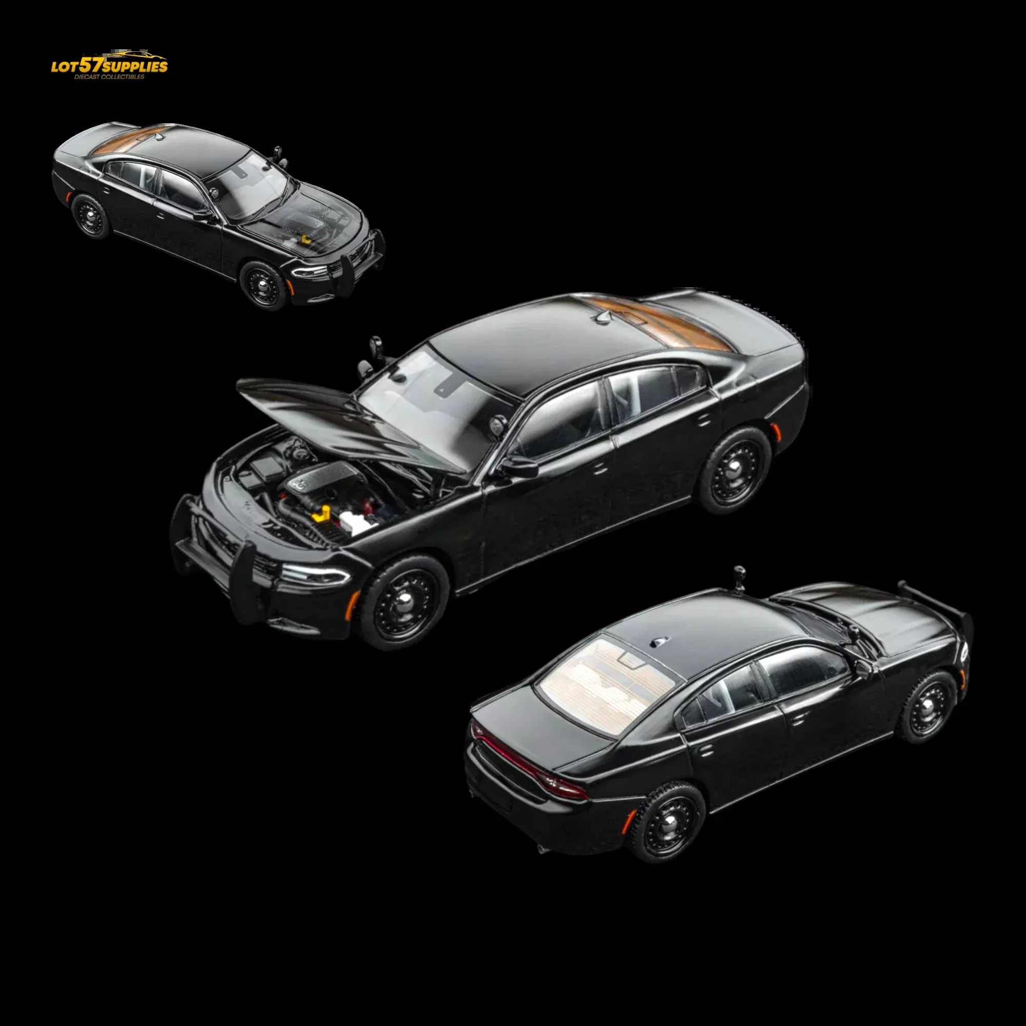 Elite Collectibles Dodge Warhorse Police Interceptor Black 1:64