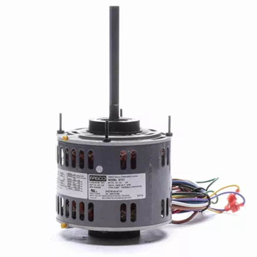 Fasco FA-D727, 5.6'' Direct Drive Blower Motor, Sleeve Bearing, PSC Type, 1/3-1/4-1/5 HP, 3 Speeds, 1075 RPM, 115 Volt, 5.9/4.6/3.8 Amps, Reversible Rotation, 1/2''x6'' Shaft