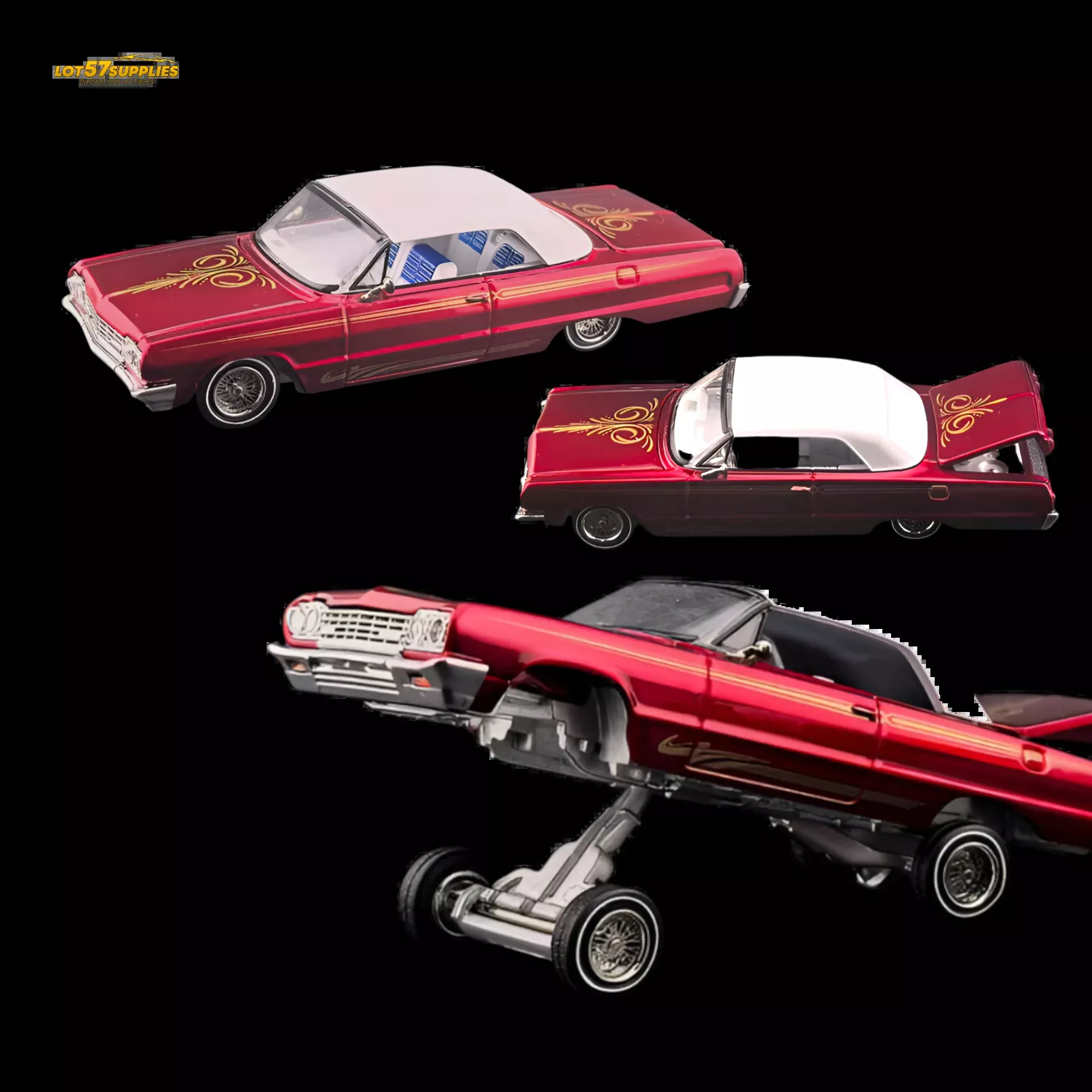 Fine Works64 Chevrolet Impala Transparent Red 1:64