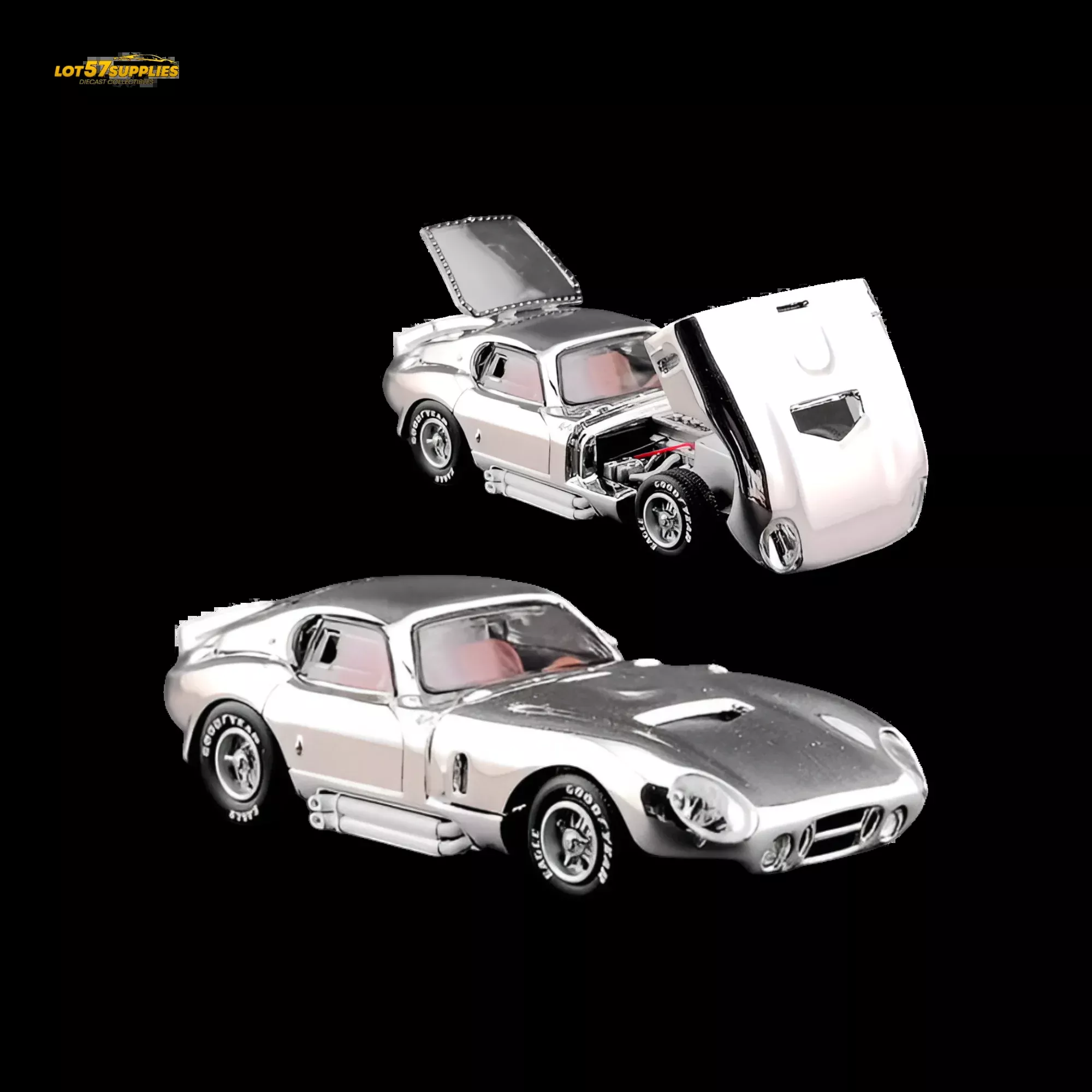 Fine Works64 Shelby Daytona Chrome Silver 1:64