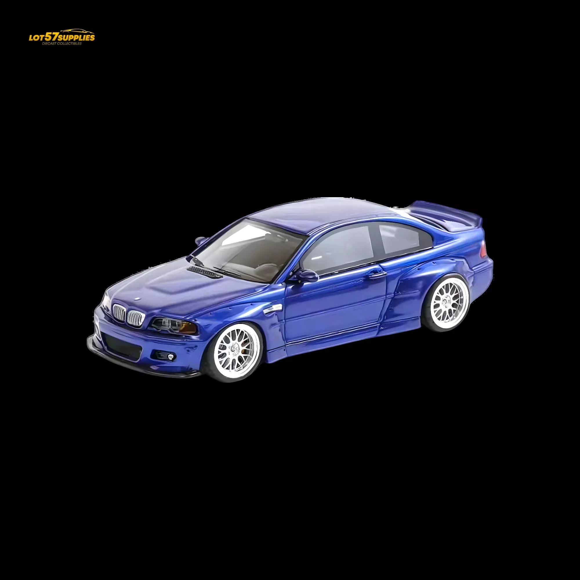 Flame BMW M3 E46 Widebody Pandem Metallic Blue 1:64