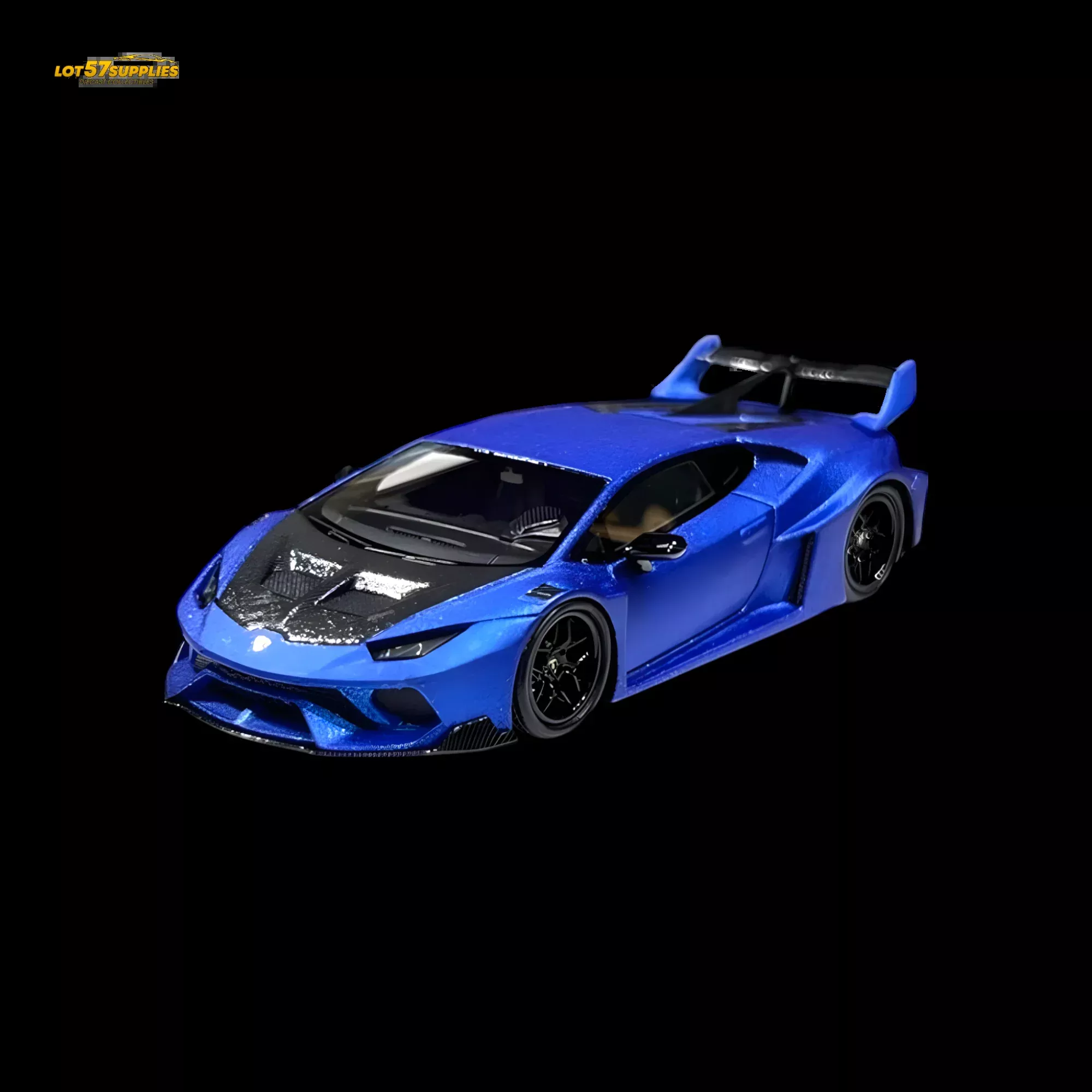 Flame Lamborghini Huracan LP610-4 WideBody Resin – Matte Blue 1:64
